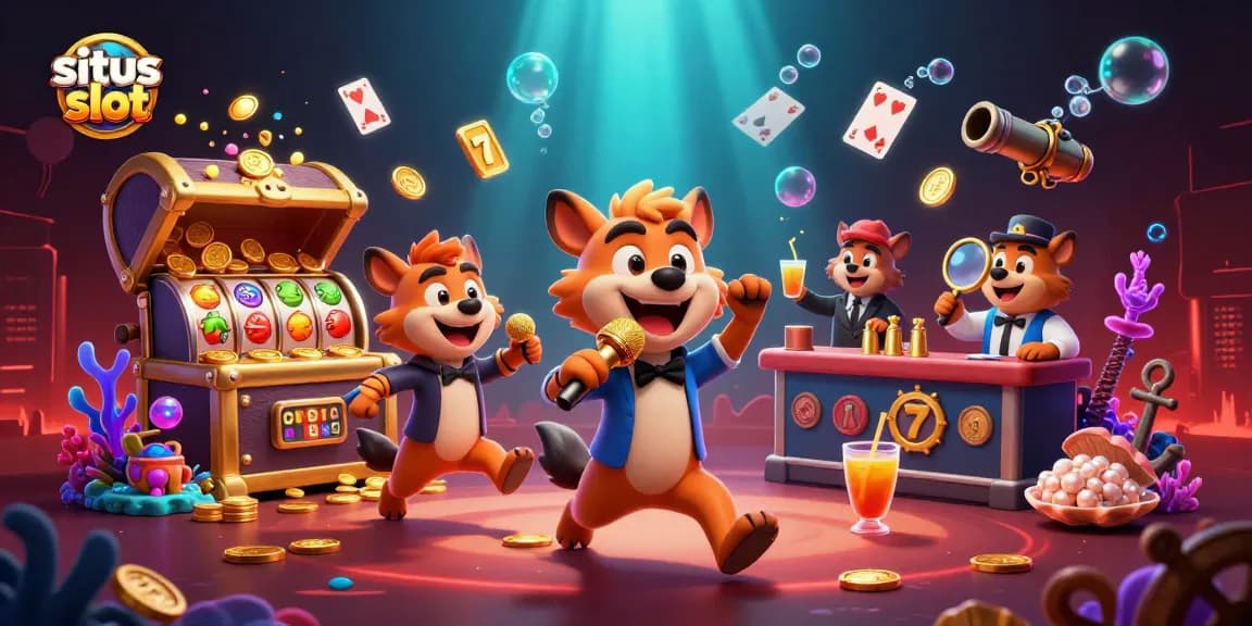 Seru dan menguntungkan bermain situs slot dengan hyena lucu di klub kasino.