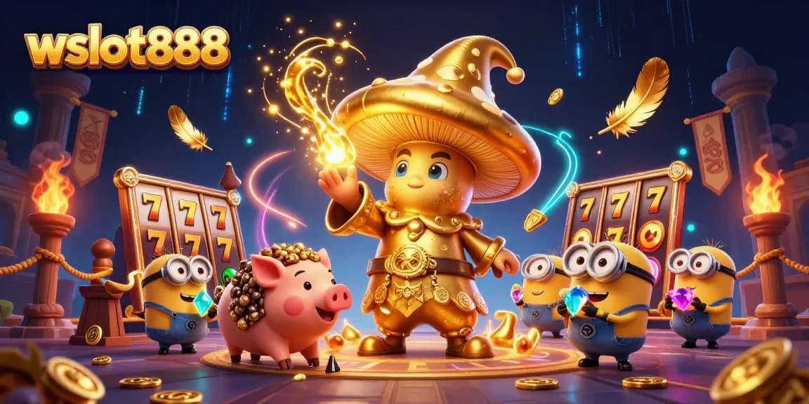 wslot888 menawarkan permainan slot menarik dengan penyihir emas dan truffle babi, di dalam arena penuh harta.