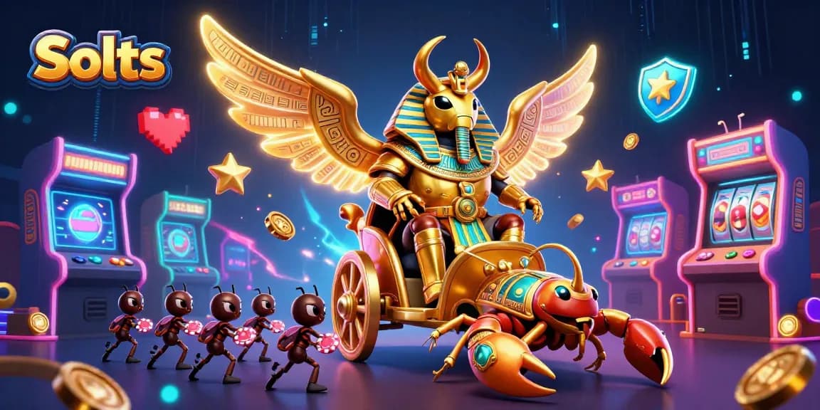 Spin the wheels of fortune with dazzling Slots amidst vibrant casino elements.