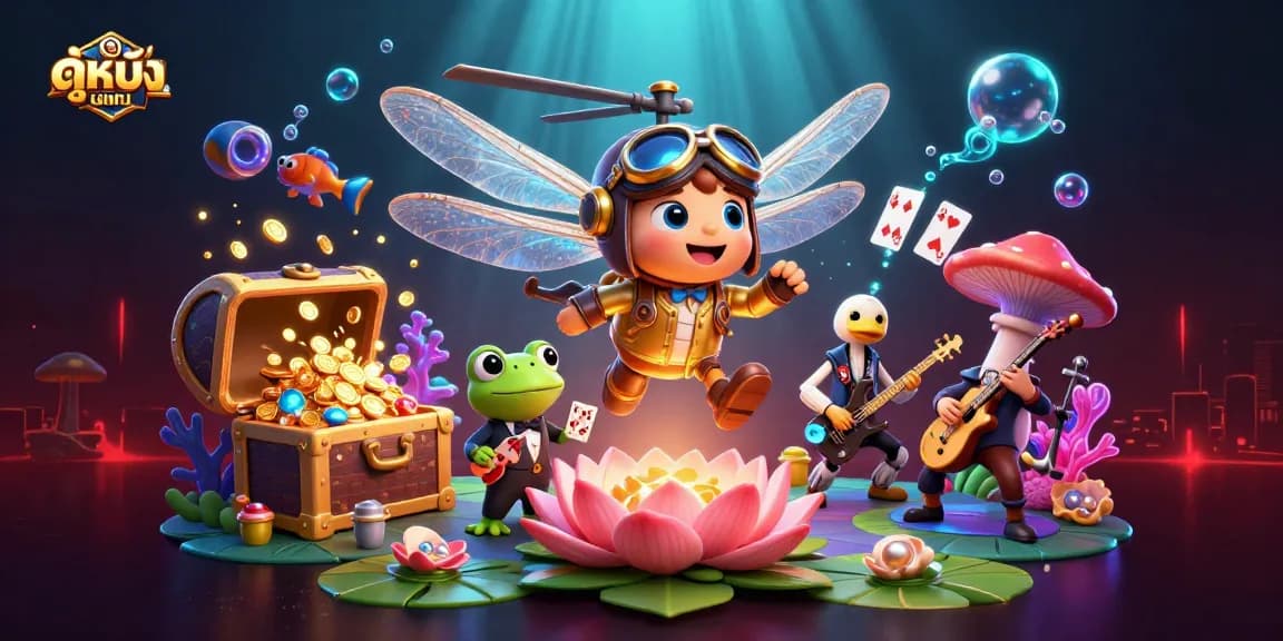 ดูหนังออนไลน์ฟรีด้วยภาพวาดกราฟฟิก 3D ที่สร้างสรรค์ในธีมคาสิโน