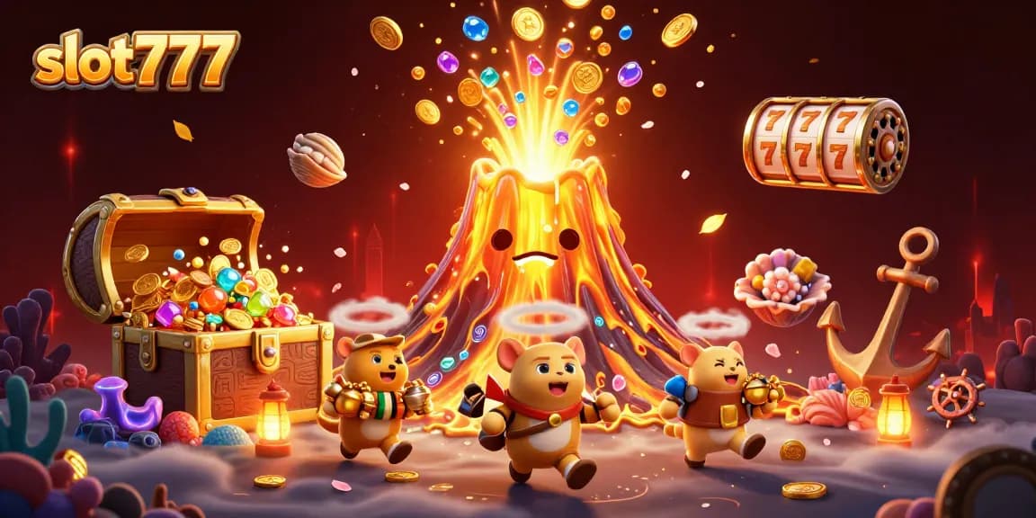 Spin to win with slot777 in this vibrant casino scene of treasure and excitement.