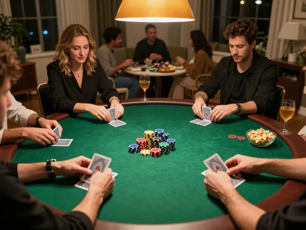 Engaging players participating in a poker game, showcasing strategies and friendships while enjoying ดูหนังใหม่ entertainment