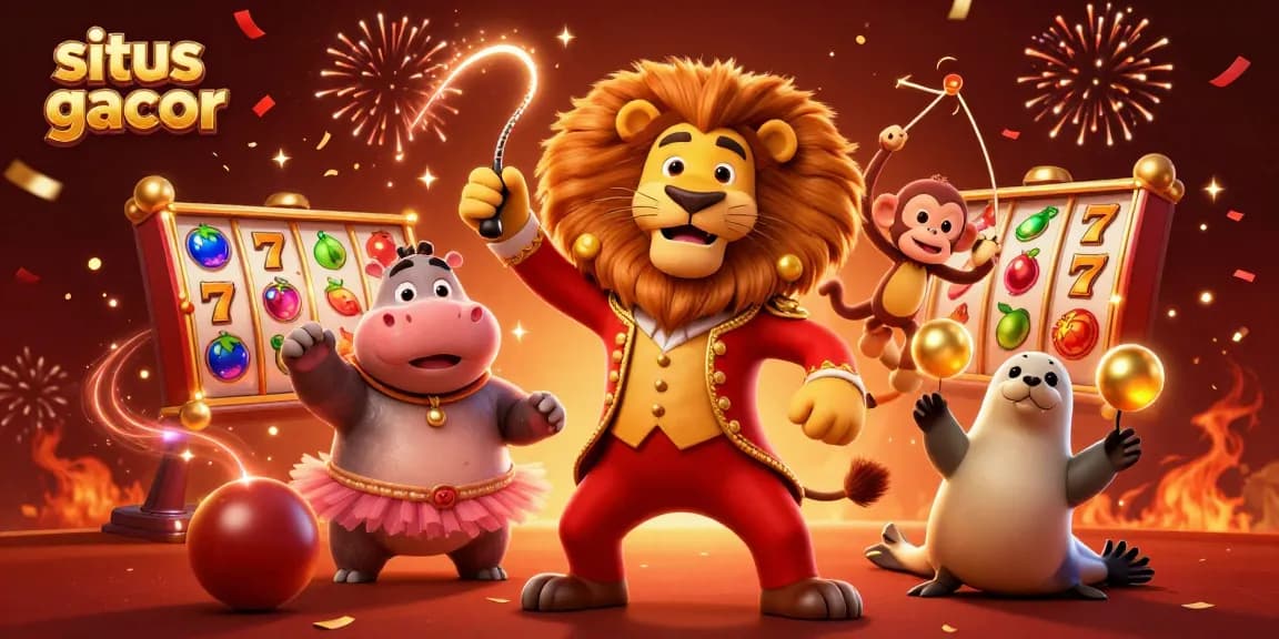 Menggoda keberuntungan di situs slot gacor dengan karakter lucu beraksi di lingkungan permainan slot yang ceria.