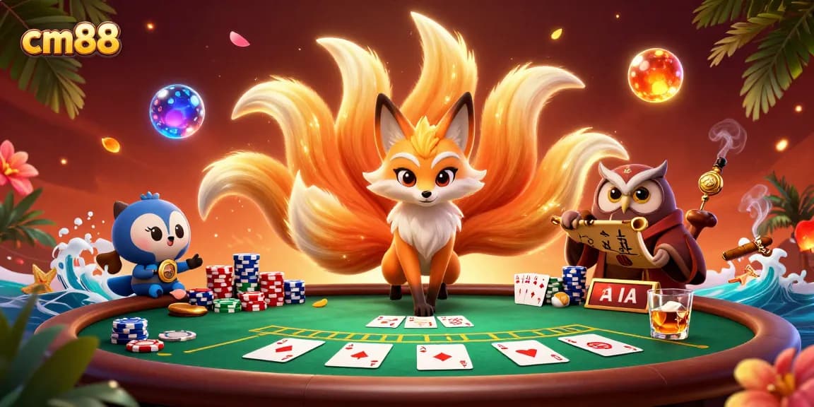 cm88 offers thrilling poker action with vibrant characters and dynamic casino elements