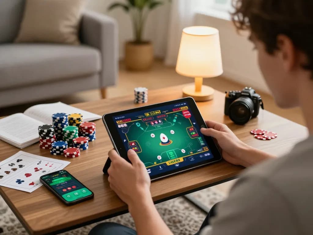 Engaging online poker gameplay showcasing nano banana 3 in a warm, inviting setting with strategic elements.