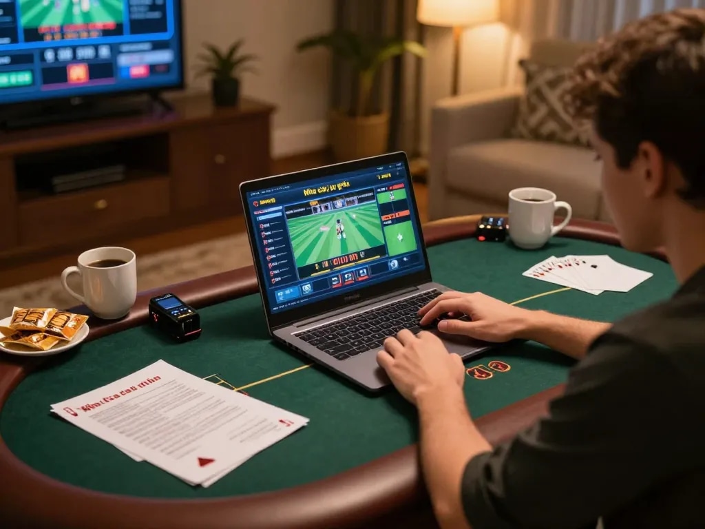 Nha cai uy tin gameplay scene with a player engaged in strategic online gambling.
