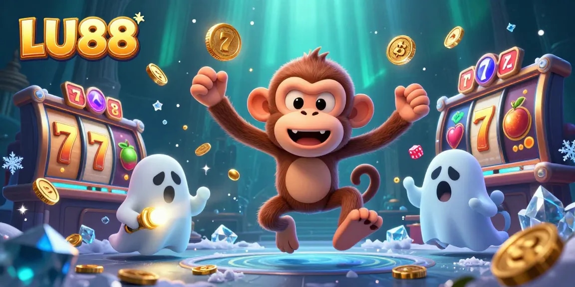 Experience the thrilling atmosphere at LU88, a dynamic casino with slot machines and playful spirits.