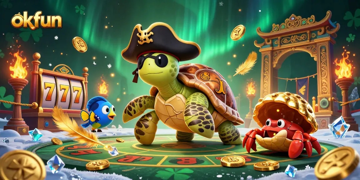 Experience thrilling gaming action with okfun's vibrant casino-themed adventure featuring lively characters.