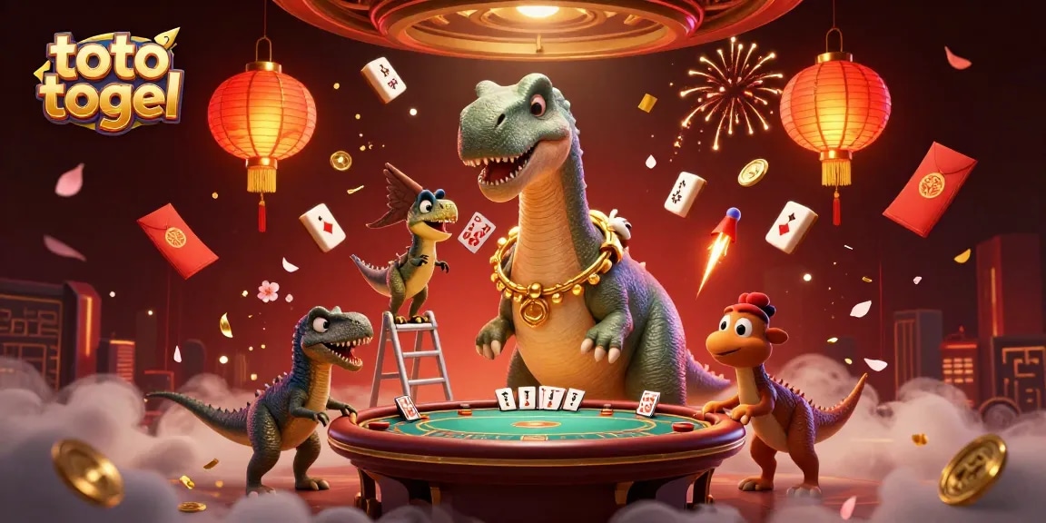 Engage with toto togel strategies in a vibrant 3D casino scene featuring dynamic characters and elements.