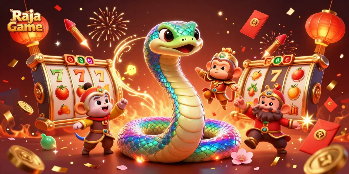 Experience thrilling excitement with Raja Game's vibrant slot gaming art featuring unique characters.