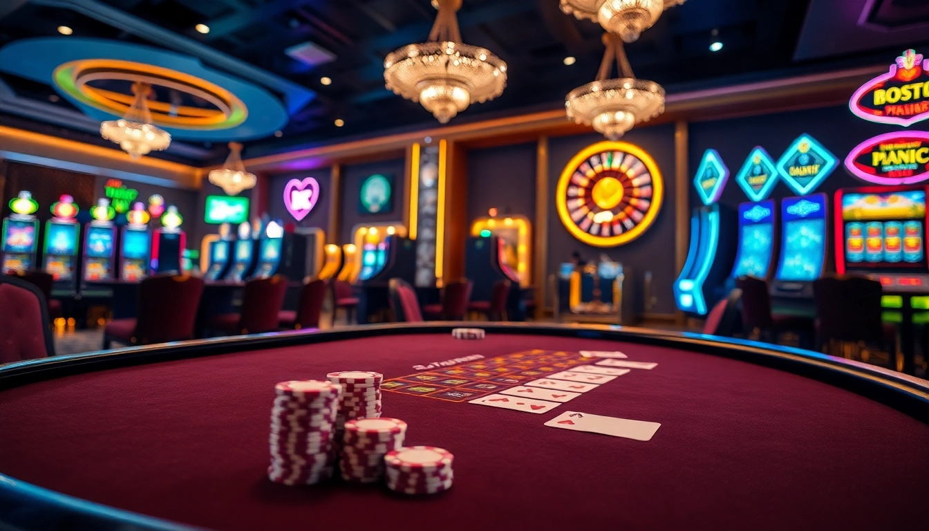High-stakes gaming at KJC casino featuring blackjack and roulette tables.