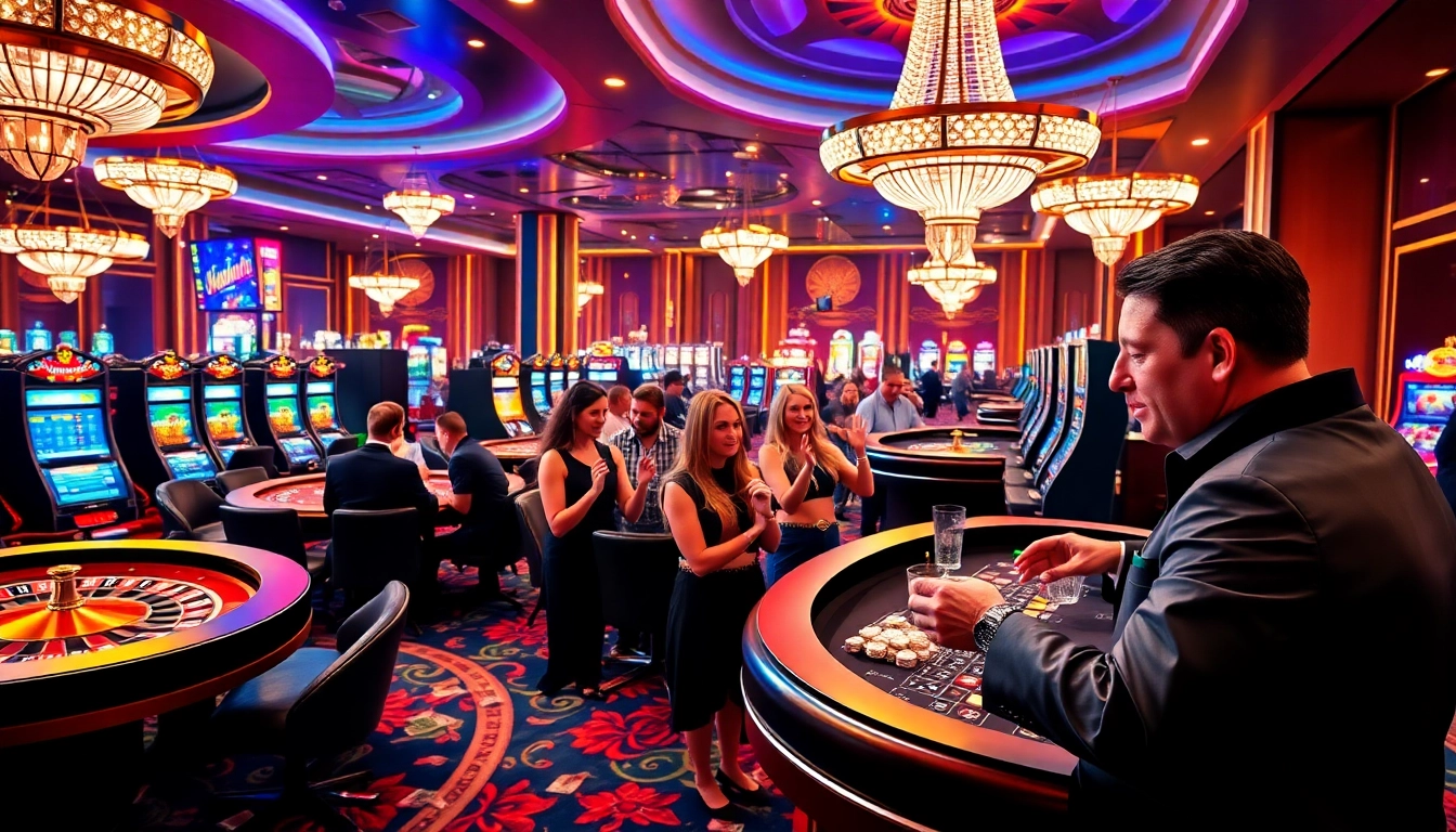 Experience the excitement of high-stakes gaming at 68VIP.COM with vibrant lights and poker chips.
