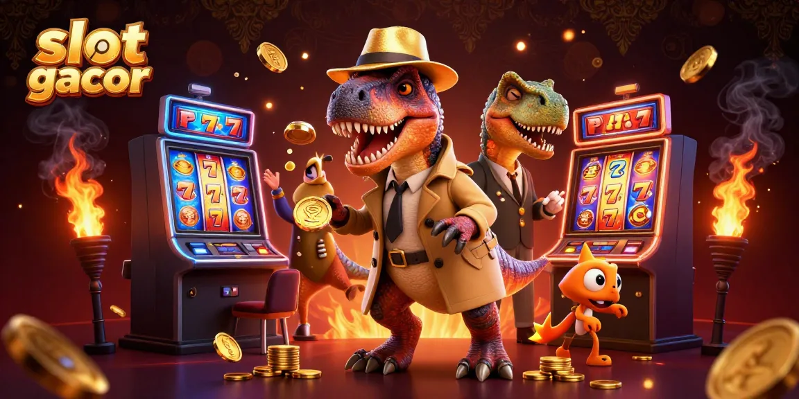 Putaran slot online gacor yang seru dengan karakter dinosaurus mencuri perhatian dan chip di kasino.