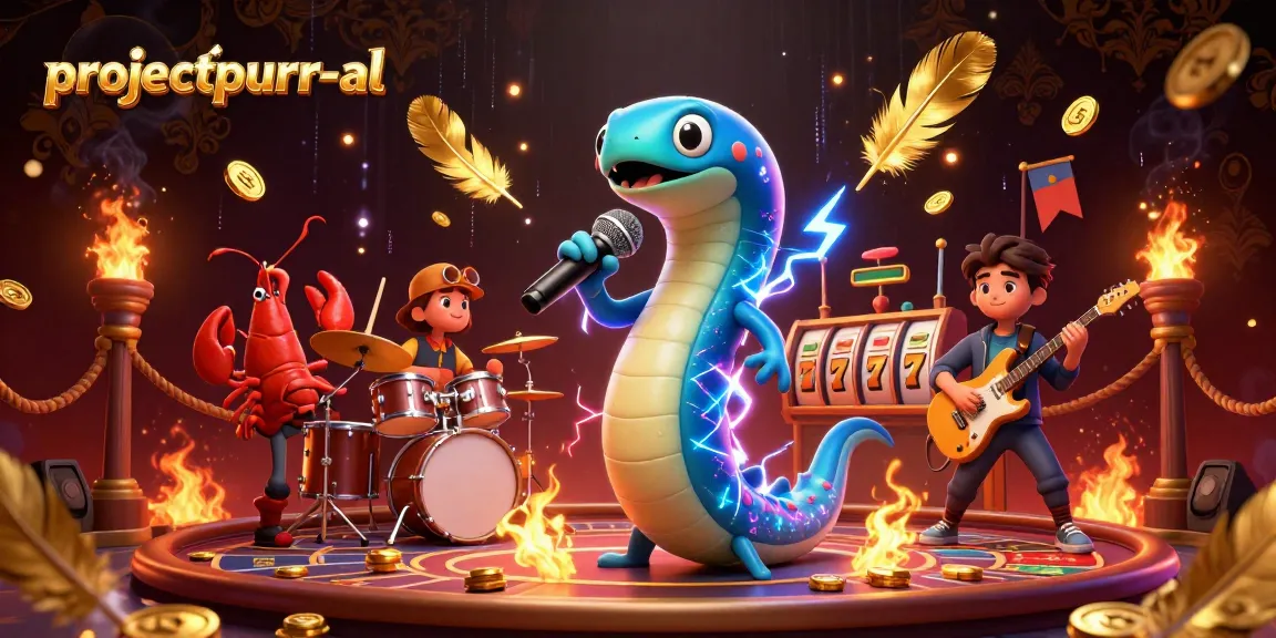 Watch projectpurr-al's electric eel perform while jackpot wins illuminate the underwater casino.