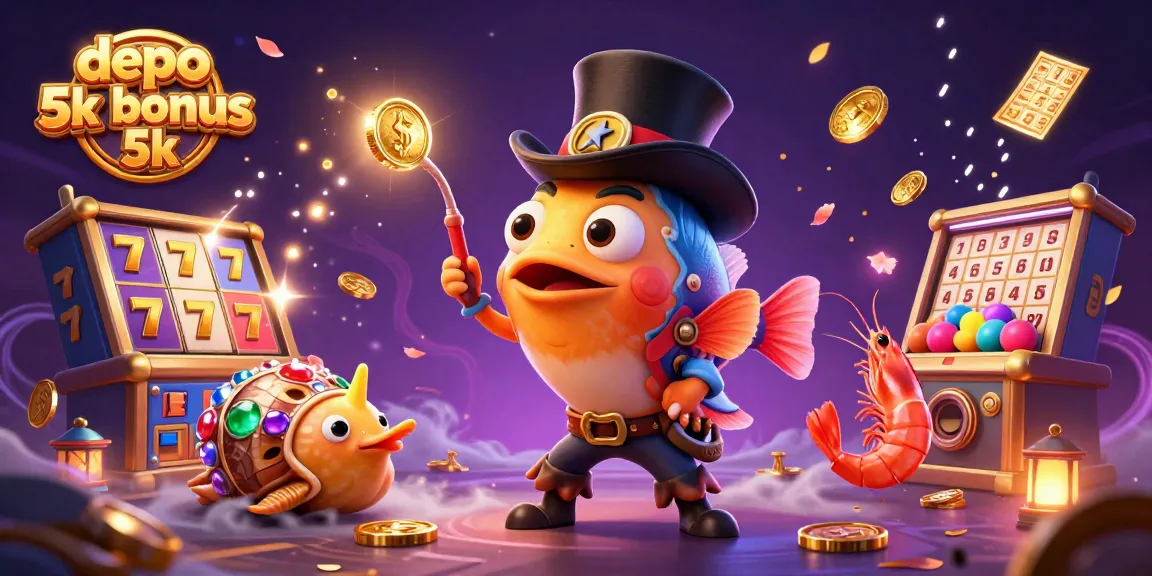 Play and win with depo 5k bonus 5k featuring vibrant slot reels and magical characters.