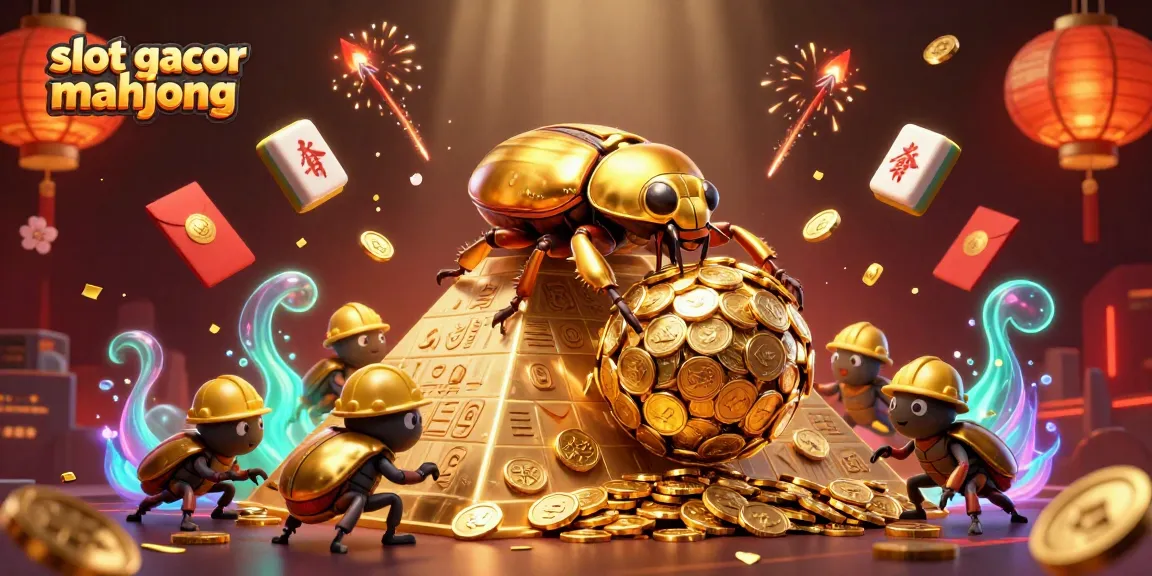 Engage in slot gacor mahjong with lively 3D characters and golden casino elements.
