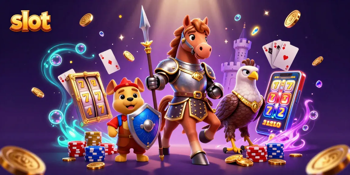 Menang slot dengan keberuntungan, dikelilingi oleh koin emas dan jackpot yang menunggu.
